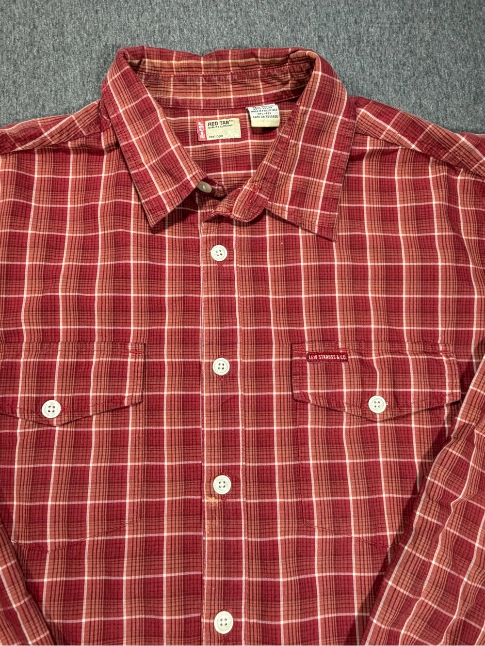 Vintage Levi’s Red Tab Button Up Shirt Mens Large Long Sleeve